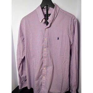 Ralph‎ Lauren Mens Plaid Check Button Down Shirt Long Sleeve